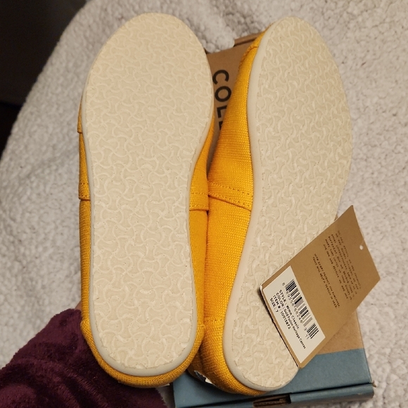 TOMS Vibrant Yellow Canvas Slip-Ons - Picture 4 of 5